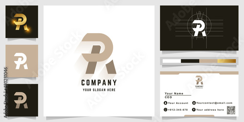 Letter PA or PR monogram logo