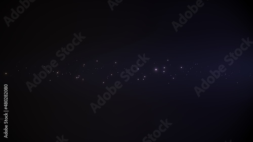 Linear starry sky at night with ambient purple bloom for custom wallpaper, web design and video editing. photo