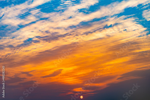 Fototapeta Naklejka Na Ścianę i Meble -  beautiful clouds in the sunset time
