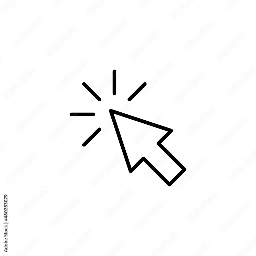 Click icon. pointer arrow sign and symbol. cursor icon Click icon. pointer arrow sign and symbol. cursor icon