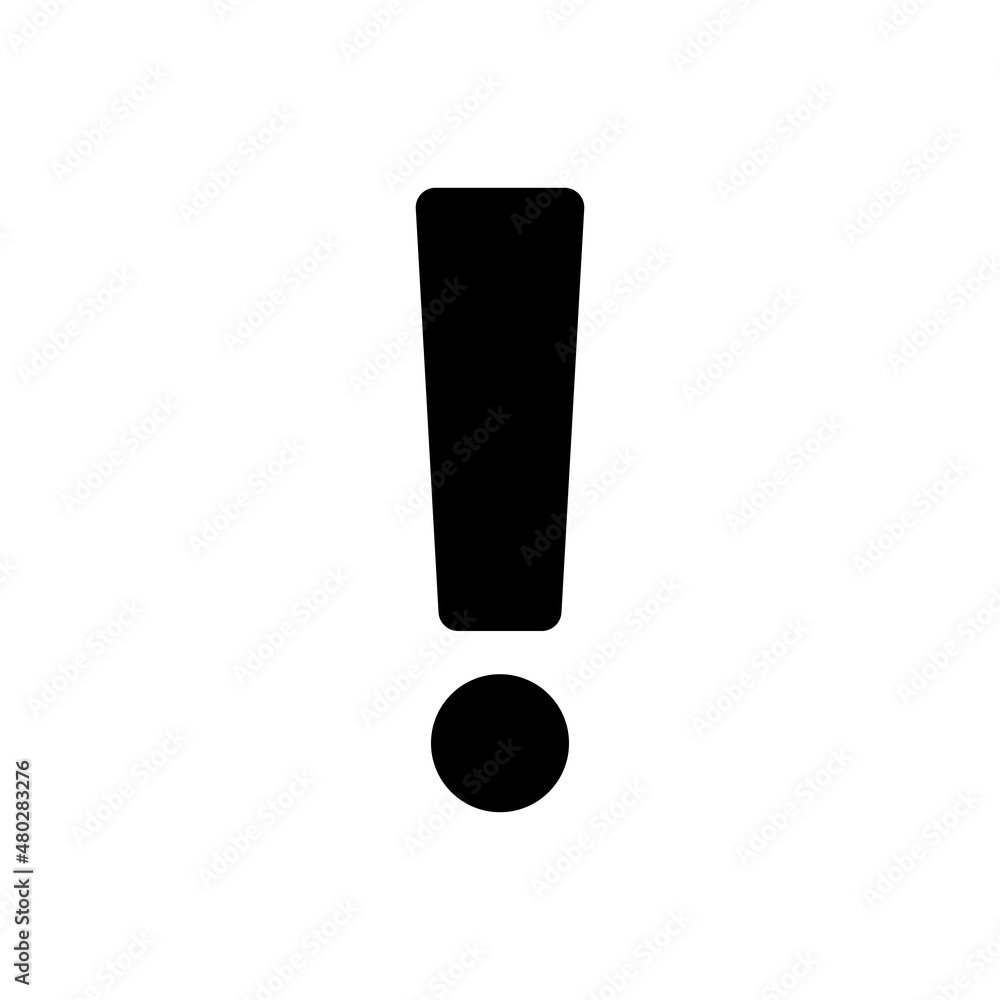 Exclamation mark icon. Vector data. Exclamation mark icon. Vector data.