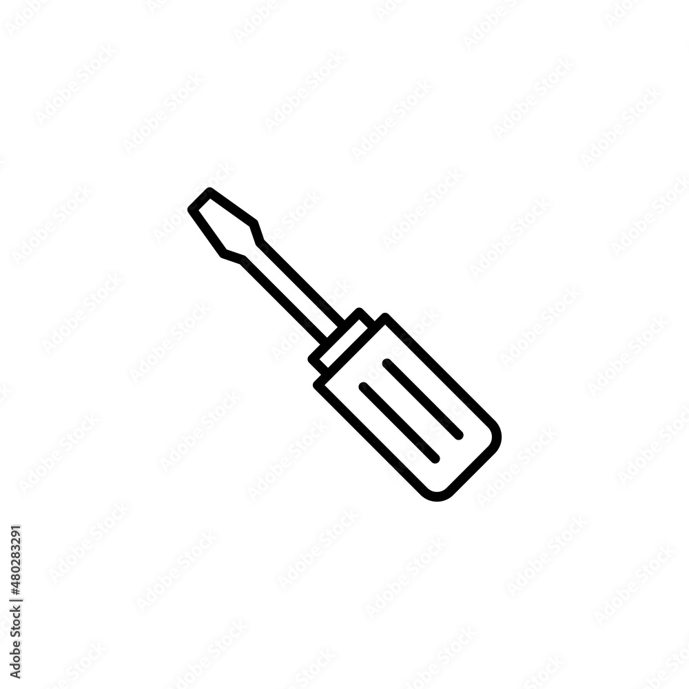 Screwdriver icon.tools sign and symbol Screwdriver icon.tools sign and symbol