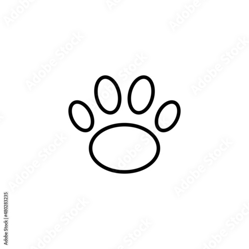 Paw icon. paw print sign and symbol. dog or cat paw