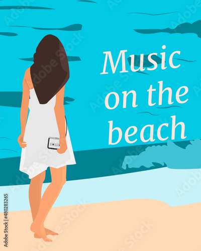mujer en la playa