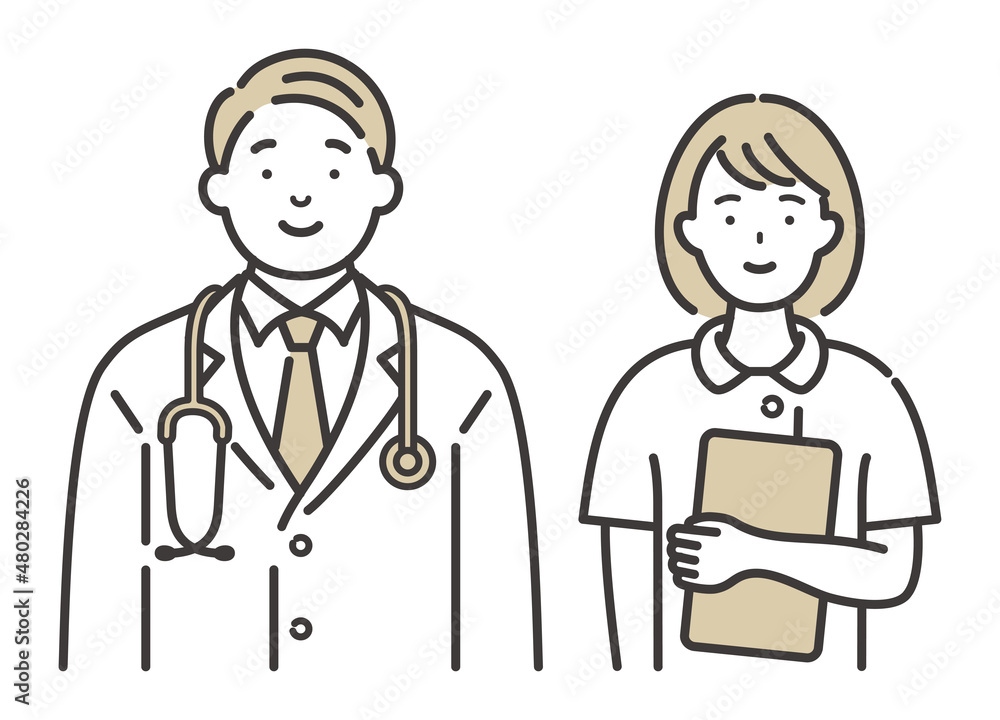 男性医師と若い女性看護師