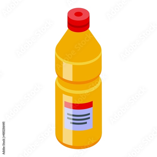 Oil bottle icon isometric vector. Sunflower food. Vegetable liquid