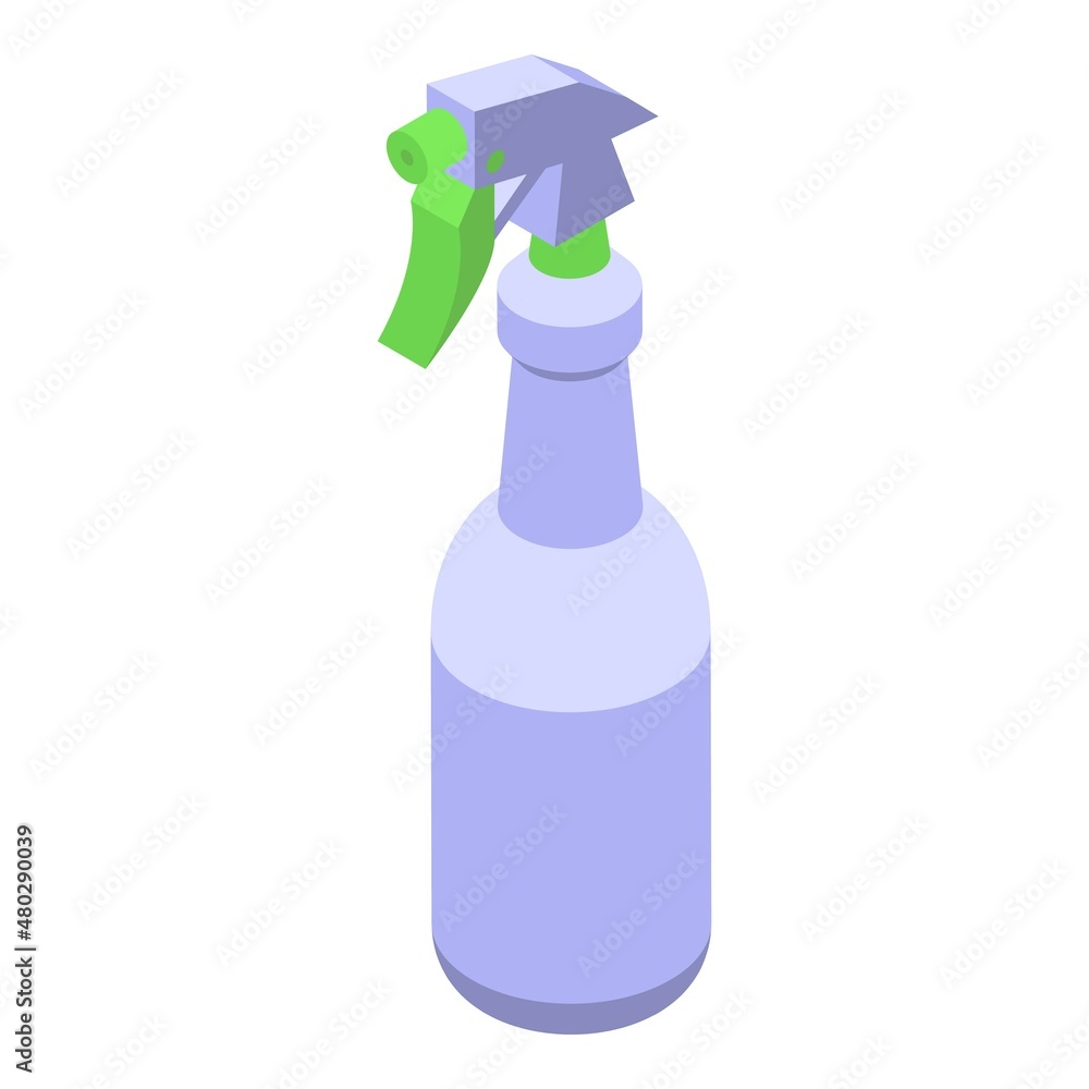 Safe spray bottle icon isometric vector. Chemical alcohol. Clean plastic Safe spray bottle icon isometric vector. Chemical alcohol. Clean plastic
