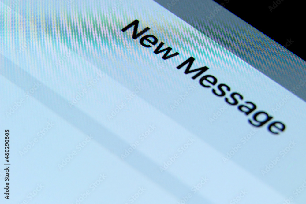 Smartphone Display New message 