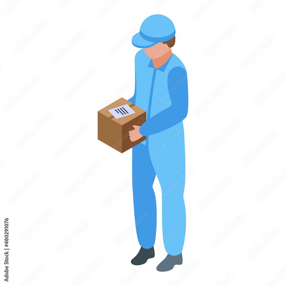 Courier job icon isometric vector. Seek work. Vacancy hr Courier job icon isometric vector. Seek work. Vacancy hr