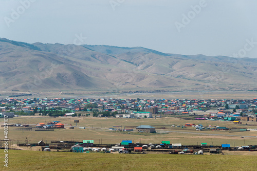 KHARKORIN, MONGOLIA - View of Kharkhorin in Kharkhorin (Karakorum), Mongolia. Karakorum was the capital of the Mongol Empire between 1235 and 1260. photo