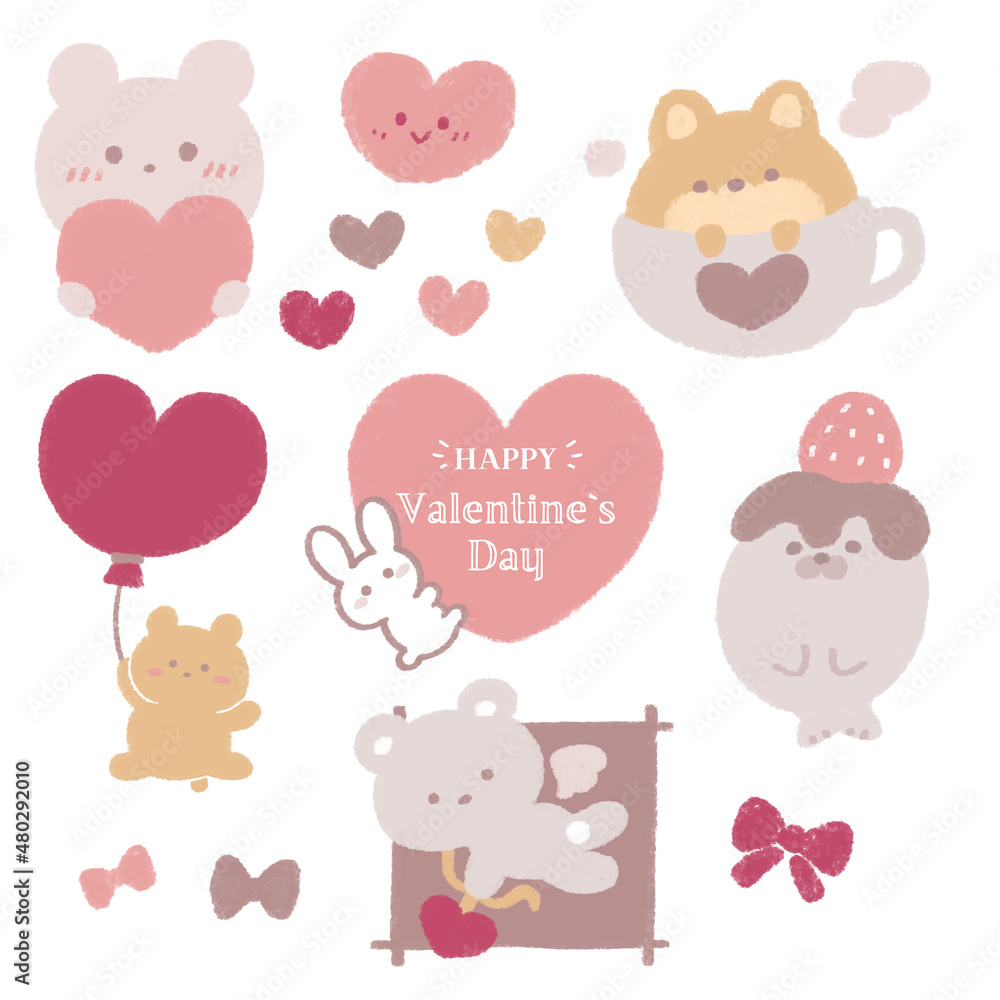 Happy Valentine animals Happy Valentine animals