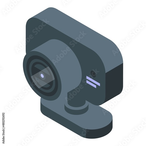 Election camera icon isometric vector. Vote booth. Polling ballot