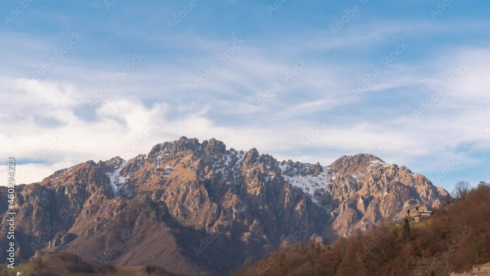 Beautiful timelapse of the Seriana valley and its mountains, Orobie Alps, Bergamo, Italy Beautiful timelapse of the Seriana valley and its mountains, Orobie Alps, Bergamo, Italy