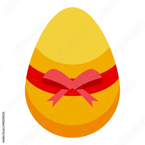 Chocolate egg surprise icon isometric vector. Easter candy. Dark milk