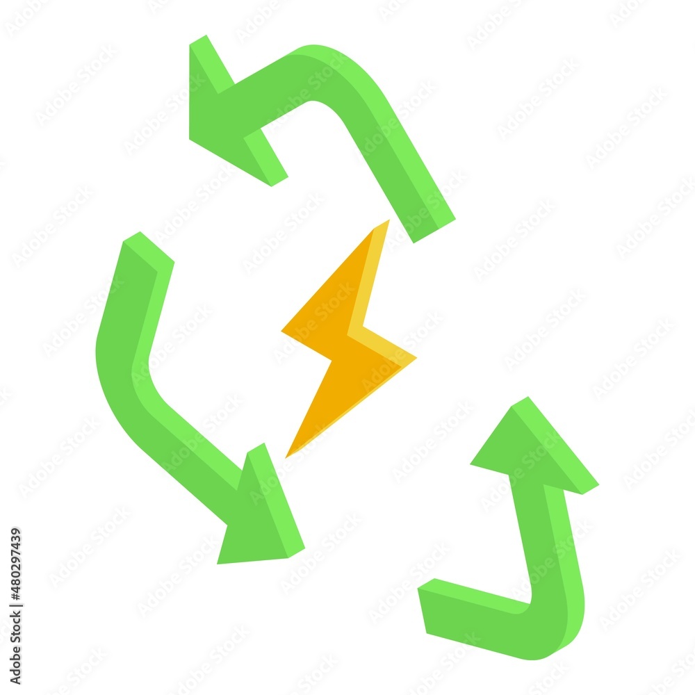 Recycle energy icon isometric vector. Solar panel. Cell power Recycle energy icon isometric vector. Solar panel. Cell power