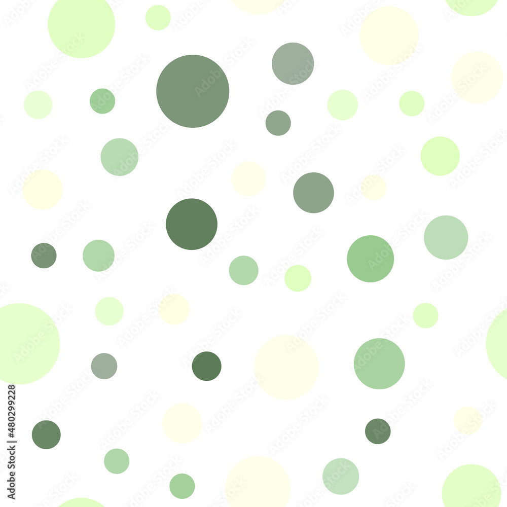 Seamless pattern with circles. Abstract geometric pattern with green circles. Random, chaotic pastel background with cute bubbles. Seamless pattern with circles. Abstract geometric pattern with green circles. Random, chaotic pastel background with cute bubbles.