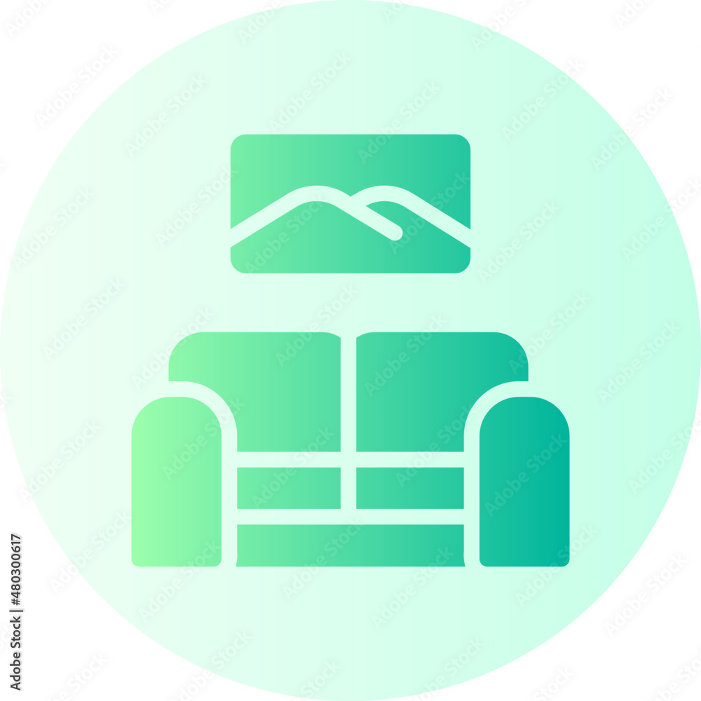 living room gradient icon living room gradient icon