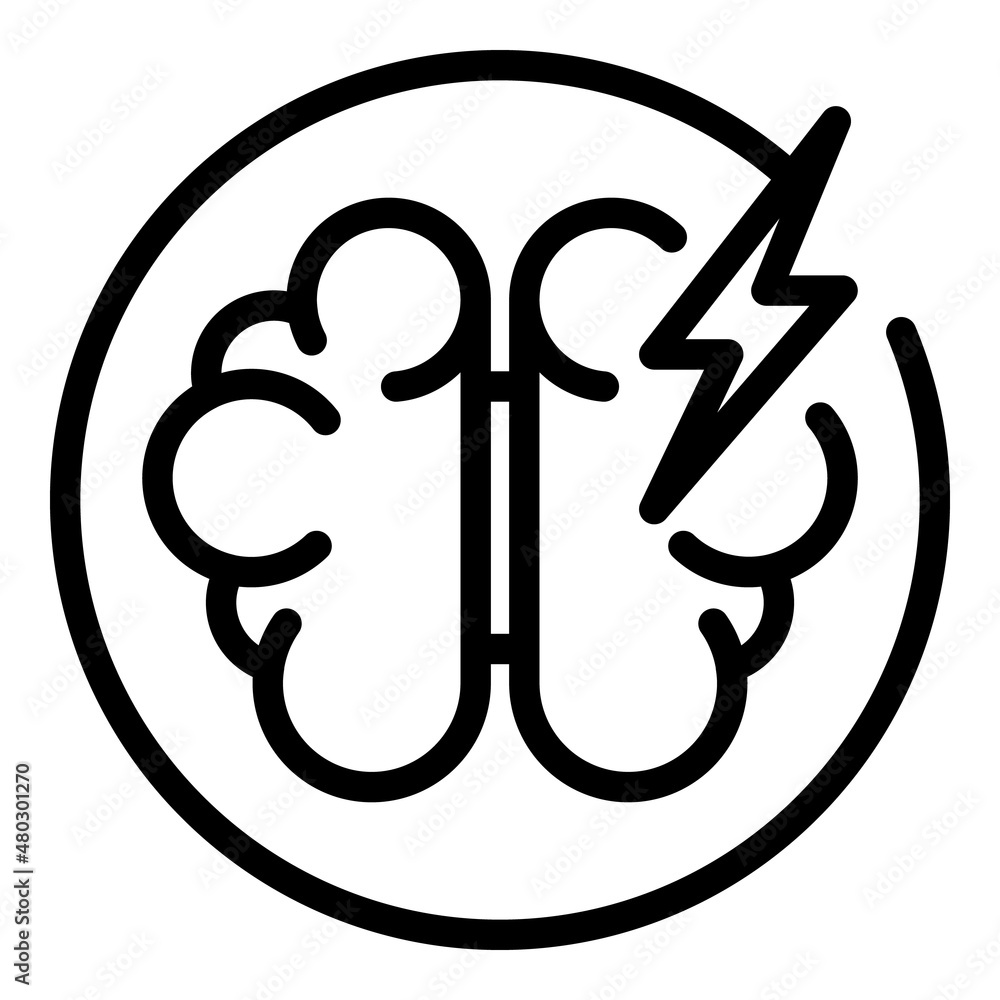 Brainstorming icon outline vector. Critical thinking. Mind think Brainstorming icon outline vector. Critical thinking. Mind think