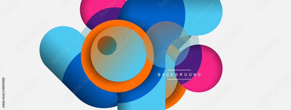 Circle and round shapes abstract background. Vector illustration for wallpaper banner background or landing page Circle and round shapes abstract background. Vector illustration for wallpaper banner background or landing page