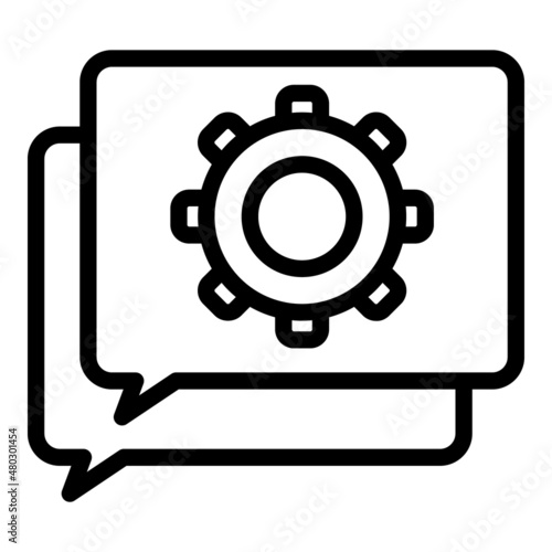 Initiative chat thinking icon outline vector. Critical think. Mind business