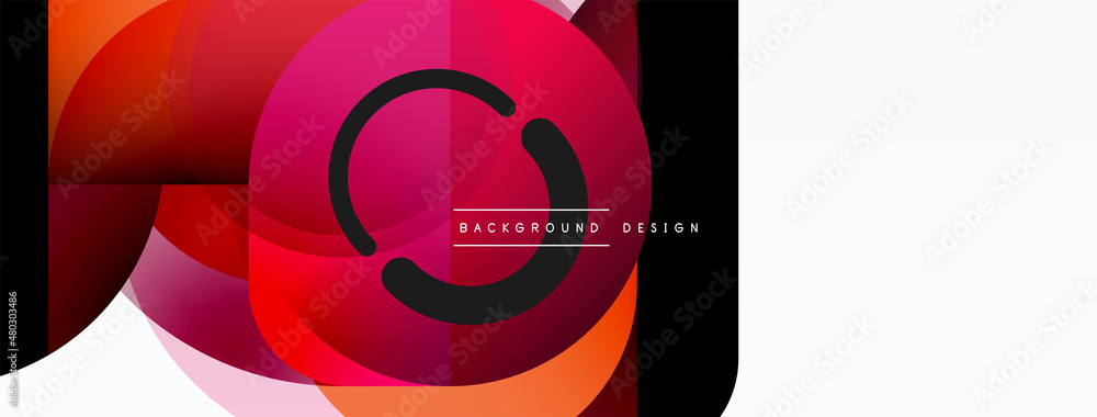 Fototapeta premium Geometrical minimal wallpaper. Geometric shapes. Vector illustration for wallpaper banner background or landing page