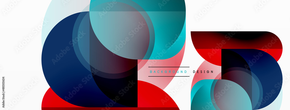 Round triangle shapes lines and circles. Geometric vector illustration for wallpaper banner background or landing page Round triangle shapes lines and circles. Geometric vector illustration for wallpaper banner background or landing page