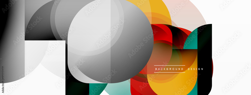 Creative geometric wallpaper. Minimal circle triangle and square line abstract background. Vector illustration for wallpaper banner background or landing page Creative geometric wallpaper. Minimal circle triangle and square line abstract background. Vector illustration for wallpaper banner background or landing page