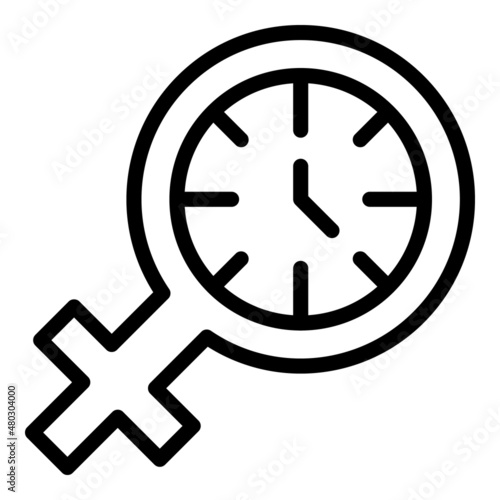 Health menopause icon outline vector. Woman hormone. Female balance