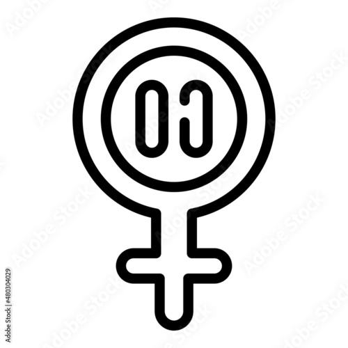 Female menopause icon outline vector. Woman health. Women balance