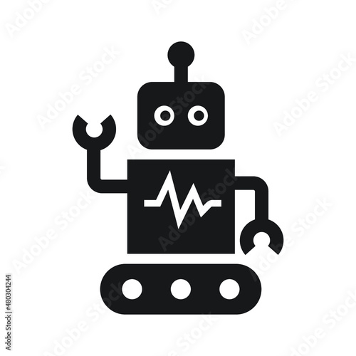 robot with crown