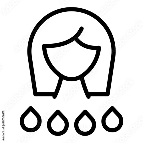 Woman menopause icon outline vector. Female health. Cycle balance