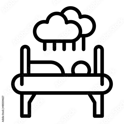 Woman menopause storm icon outline vector. Hormone health. Female balance