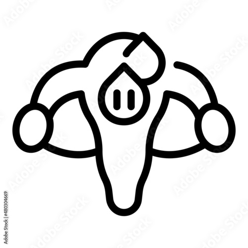 Vagina menopause icon outline vector. Hormone health. Female balance