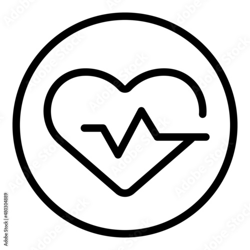 Menopause heartbeat icon outline vector. Woman hormone. Female balance