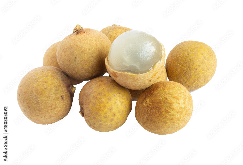 Isolated dragon eye fruit on white background Isolated dragon eye fruit on white background