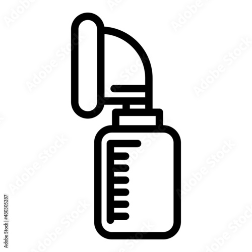 Oxygen bottle icon outline vector. Medical concentrator. Home equipment