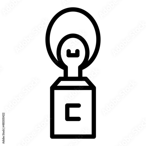 Nasal oxygen mask icon outline vector. Medical home. Portable equipment