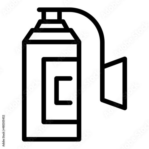 Oxygen mask tank icon outline vector. Medical concentrator. Respiratory force