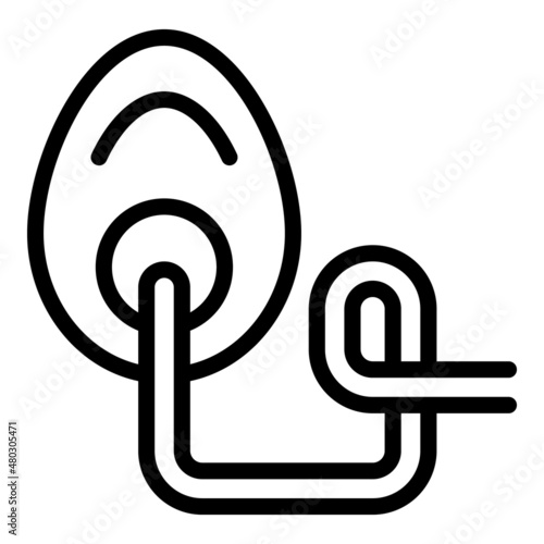 Respiratory force mask icon outline vector. Medical oxygen. Home equipment
