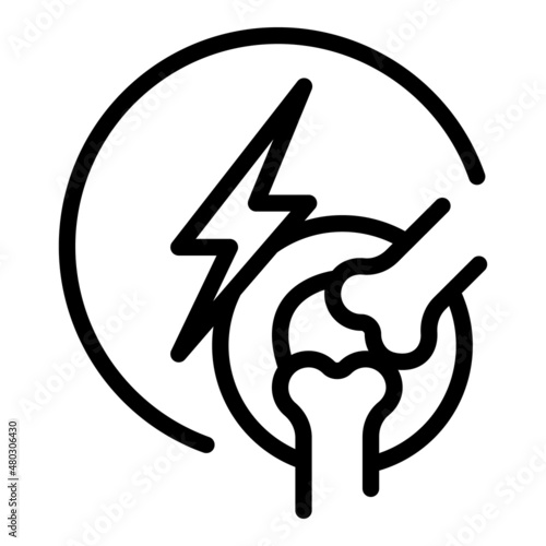 Fast bone recovery icon outline vector. Broken chiropractor. Fracture injury