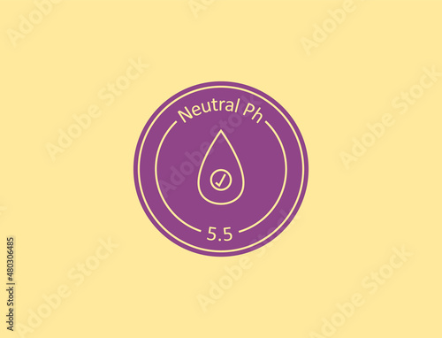 neutral ph icon vector illustration