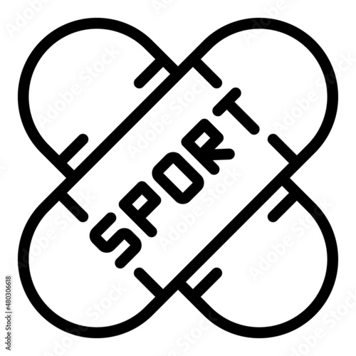 Sport plaster icon outline vector. Fracture injury. Joint sprain