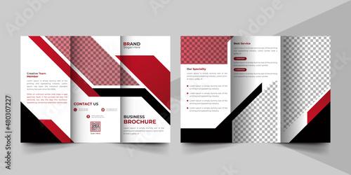 Corporate Business trifold brochure template design ,vector business trifold Leaflet Brochure Flyer template flat design set