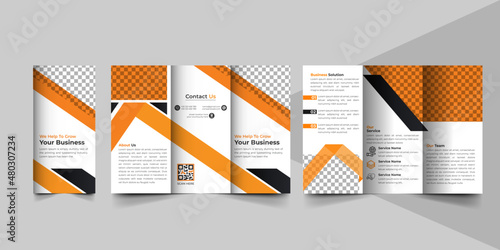 Corporate Business trifold brochure template design ,vector business trifold Leaflet Brochure Flyer template flat design set