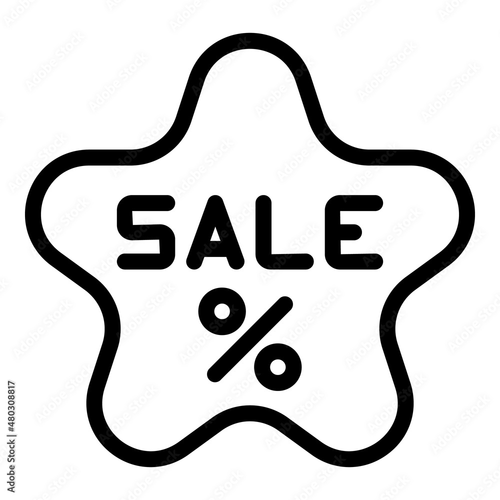 New star sale icon outline vector. Code price. App offer New star sale icon outline vector. Code price. App offer