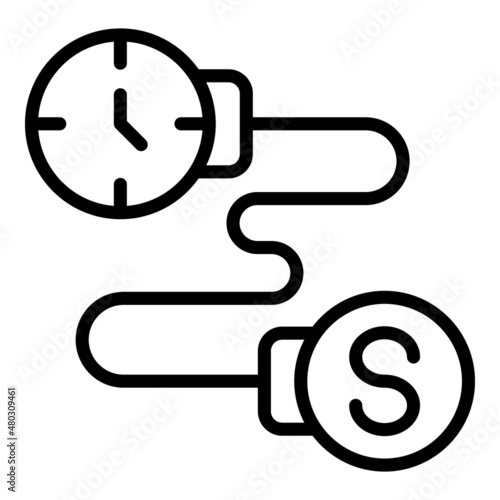 Business plan route icon outline vector. Digital work. Security money