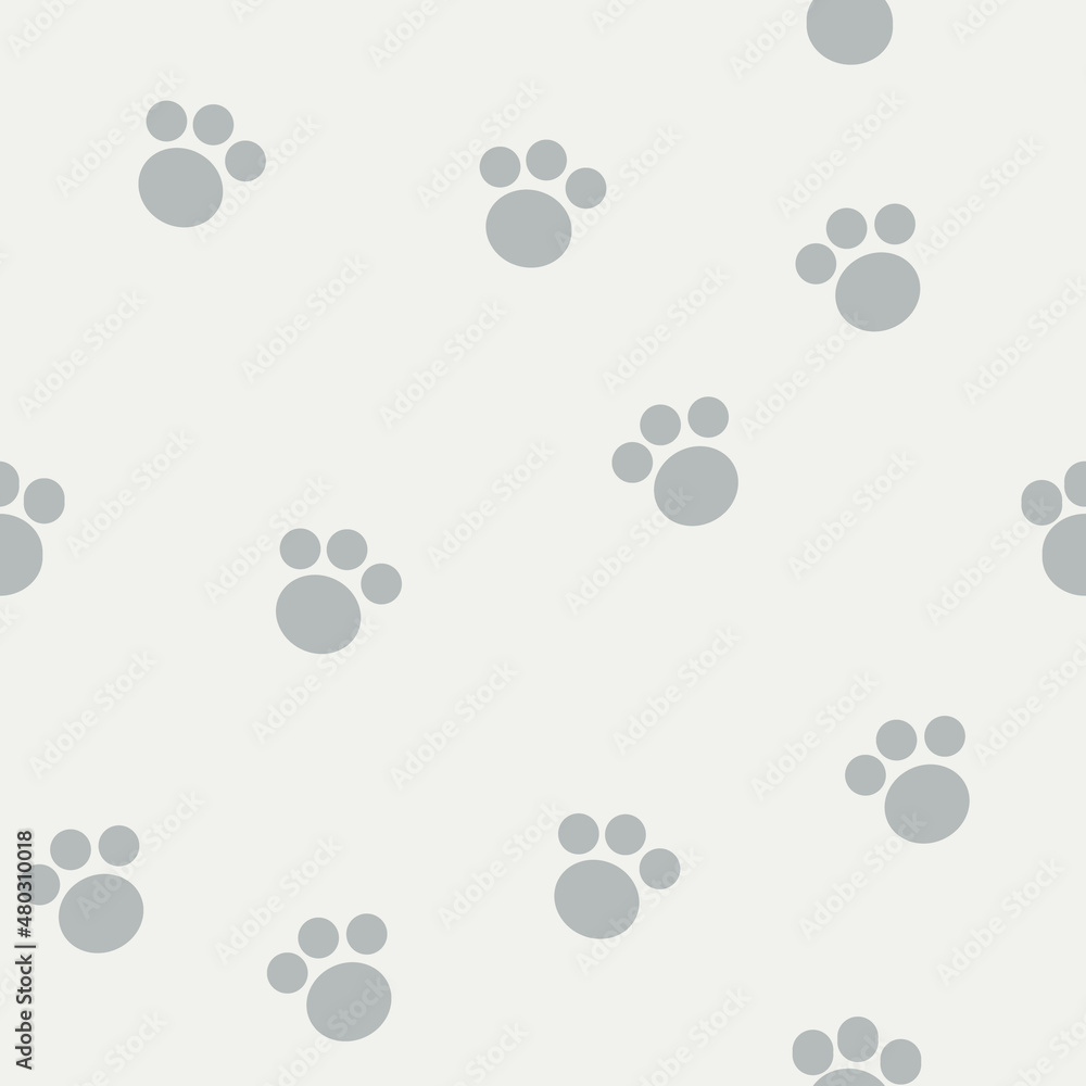 paws seamless pattern hand drawn. vector, minimalism, monochrome. textiles, wallpaper, wrapping paper. cute baby print.