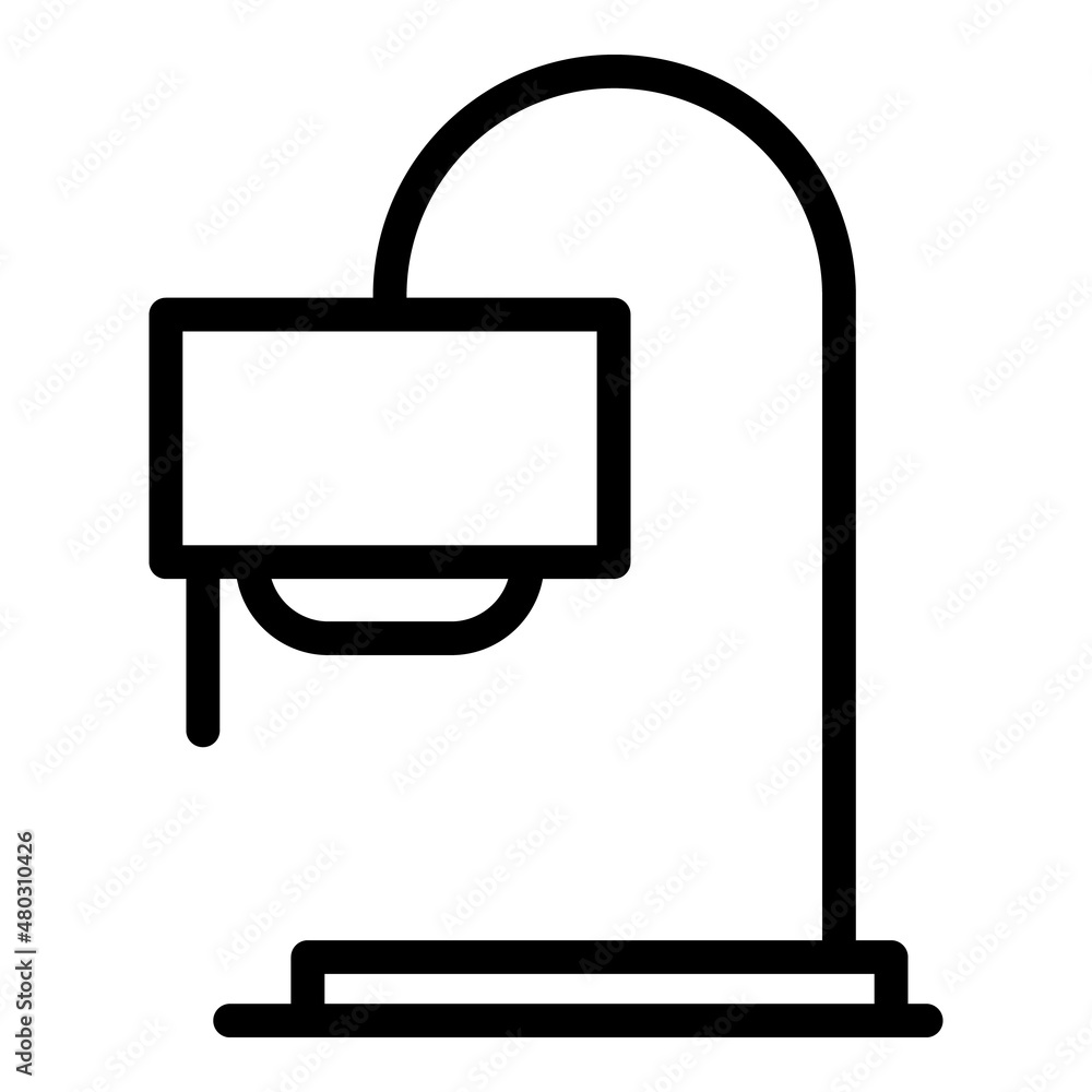 Lamp icon outline vector. Floor stand. Interior light Lamp icon outline vector. Floor stand. Interior light
