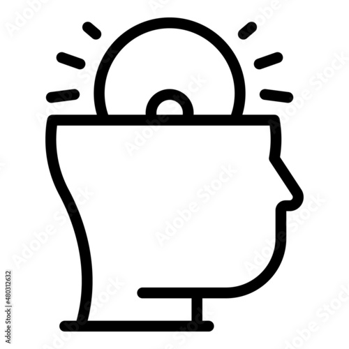 Personality critical thinking icon outline vector. Think mind. Skill human
