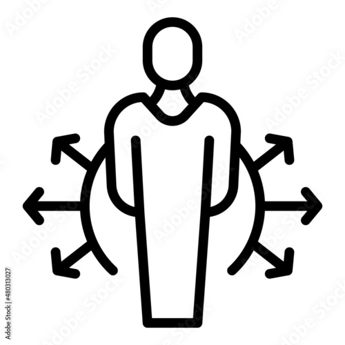 Therapy skills icon outline vector. Stress support. Behavior effort
